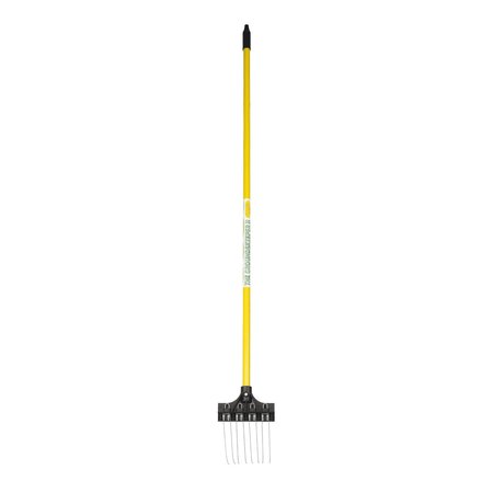 THE GROUNDSKEEPER II Groundskeeper II 6 in. Mini Rake with 55 in. Yellow Handle 99352